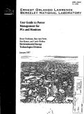 Cover page: User Guide to Power Management for PCs and Monitors: