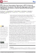 Cover page: HIV-1 Reverse Transcriptase Expression in HPV16-Infected Epidermoid Carcinoma Cells Alters E6 Expression and Cellular Metabolism, and Induces a Hybrid Epithelial/Mesenchymal Cell Phenotype.