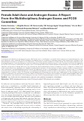 Cover page: Female Adult Acne and Androgen Excess: A Report From the Multidisciplinary Androgen Excess and PCOS Committee