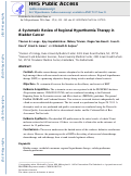 Cover page: A systematic review of regional hyperthermia therapy in bladder cancer