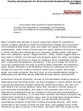 Cover page: Faculty Development for Environmental Sustainability in Higher Education