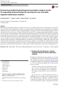 Cover page: Enactivism and ethnomethodological conversation analysis as tools for expanding Universal Design for Learning: the case of visually impaired mathematics students