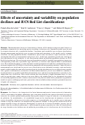 Cover page: Effects of uncertainty and variability on population declines and IUCN Red List classifications