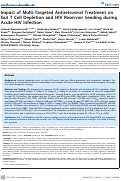 Cover page: Impact of Multi-Targeted Antiretroviral Treatment on Gut T Cell Depletion and HIV Reservoir Seeding during Acute HIV Infection