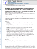 Cover page: Knowledge and beliefs about smoking and goals for smoking cessation in hospitalized men with cardiovascular disease