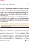 Cover page: Evolution and Distribution of the ospC Gene, a Transferable Serotype Determinant of Borrelia burgdorferi