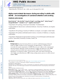 Cover page: Alpha event-related decreases during encoding in adults with ADHD - An investigation of sustained attention and working memory processes.