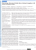 Cover page: Physiologic Electrical Fields Direct Retinal Ganglion Cell Axon Growth In Vitro
