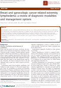 Cover page: Breast and gynecologic cancer-related extremity lymphedema: a review of diagnostic modalities and management options