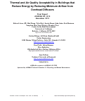 Cover page: Thermal and air quality acceptability in buildings that reduce energy by reducing minimun airflow from overhead diffusers