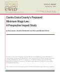 Cover page: Contra Costa County’s Proposed Minimum Wage Law: A Prospective Impact Study