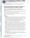 Cover page: Gastrointestinal symptoms are predictive of trajectories of cognitive functioning in de novo Parkinson's disease