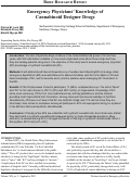 Cover page: Emergency Physicians' Knowledge of Cannabinoid Designer Drugs