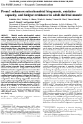 Cover page: Perm1 enhances mitochondrial biogenesis, oxidative capacity, and fatigue resistance in adult skeletal muscle