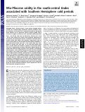 Cover page: Mio-Pliocene aridity in the south-central Andes associated with Southern Hemisphere cold periods