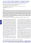 Cover page: A Scan for Human-Specific Relaxation of Negative Selection Reveals Unexpected Polymorphism in Proteasome Genes