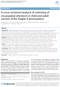 Cover page: A cross-sectional analysis of orienting of visuospatial attention in child and adult carriers of the fragile X premutation