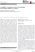 Cover page: AvianBuffer: An interactive tool for characterising and managing wildlife fear responses