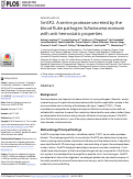 Cover page: SmSP2: A serine protease secreted by the blood fluke pathogen Schistosoma mansoni with anti-hemostatic properties.