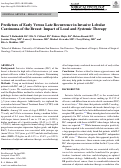 Cover page: Predictors of Early Versus Late Recurrence in Invasive Lobular Carcinoma of the Breast: Impact of Local and Systemic Therapy.