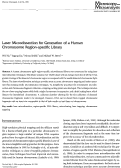 Cover page: Laser Microdissection for Generation of a Human Chromosome Region-specific Library