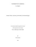 Cover page: Women's Status, Autonomy, and Fertility in Transitional Egypt