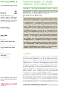 Cover page: Evolutionary dynamics of culturally transmitted, fertility-reducing traits