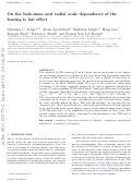 Cover page: On the halo-mass and radial scale dependence of the lensing is low effect