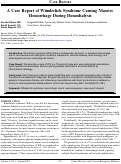 Cover page: A Case Report of Wünderlich Syndrome Causing Massive Hemorrhage During Hemodialysis