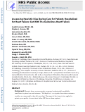 Cover page: Assessing Heuristic Bias During Care for Patients Hospitalized for Heart Failure: Get With The Guidelines-Heart Failure.