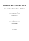 Cover page: Comparison of LiFePO4 from different sources