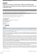 Cover page: Objective Prediction of Next-Day's Affect Using Multimodal Physiological and Behavioral Data: Algorithm Development and Validation Study.