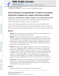 Cover page: Clinical, functional, and opportunistic CT metrics of sarcopenia at the point of imaging care: analysis of all-cause mortality