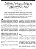 Cover page: Antibiotic Resistance Patterns of Bacterial Isolates from Blood in San Francisco County, California, 1996-1999 - Volume 8, Number 2—February 2002 - Emerging Infectious Diseases journal - CDC