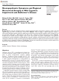 Cover page: Neuropsychiatric Symptoms and Regional Neocortical Atrophy in Mild Cognitive Impairment and Alzheimer’s Disease