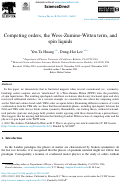 Cover page: Competing orders, the Wess-Zumino-Witten term, and spin liquids