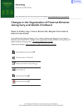 Cover page: Changes in the Organization of Paternal Behavior during Early and Middle Childhood