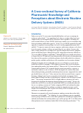 Cover page: A Cross-sectional Survey of California Pharmacists' Knowledge and Perceptions about Electronic Nicotine Delivery Systems (ENDS).