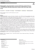 Cover page: Radiographic and perioperative outcomes following anterior thoracic vertebral body tethering and posterior lumbar spine tethering: a pilot series.