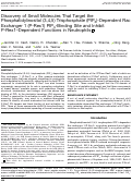 Cover page: Discovery of Small Molecules That Target the Phosphatidylinositol (3,4,5) Trisphosphate (PIP3)-Dependent Rac Exchanger 1 (P-Rex1) PIP3-Binding Site and Inhibit P-Rex1-Dependent Functions in Neutrophils.