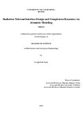 Cover page: Radiation Tolerant Interface Design and Complexion Dynamics via Atomistic Modeling