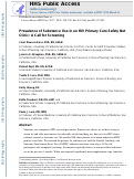 Cover page: Prevalence of Substance Use in an HIV Primary Care Safety Net Clinic: A Call for&nbsp;Screening.