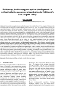 Cover page: Bottom-up, decision support system development : a wetland salinity management application 
in California's San Joaquin Valley