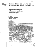 Cover page: Improving and Extending Performance at Synchrontron Radiation Facilities