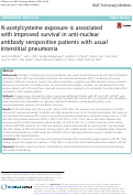 Cover page: N-acetylcysteine exposure is associated with improved survival in anti-nuclear antibody seropositive patients with usual interstitial pneumonia