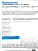 Cover page: Translational Retinal Research and Therapies.