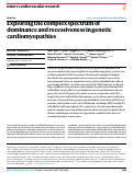 Cover page: Exploring the complex spectrum of dominance and recessiveness in genetic cardiomyopathies.