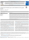 Cover page: A gender gap in managerial span of control: Implications for the gender pay gap