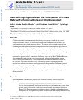 Cover page: Maternal caregiving ameliorates the consequences of prenatal maternal psychological distress on child development