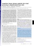 Cover page: Cumulative latency advance underlies fast visual processing in desynchronized brain state